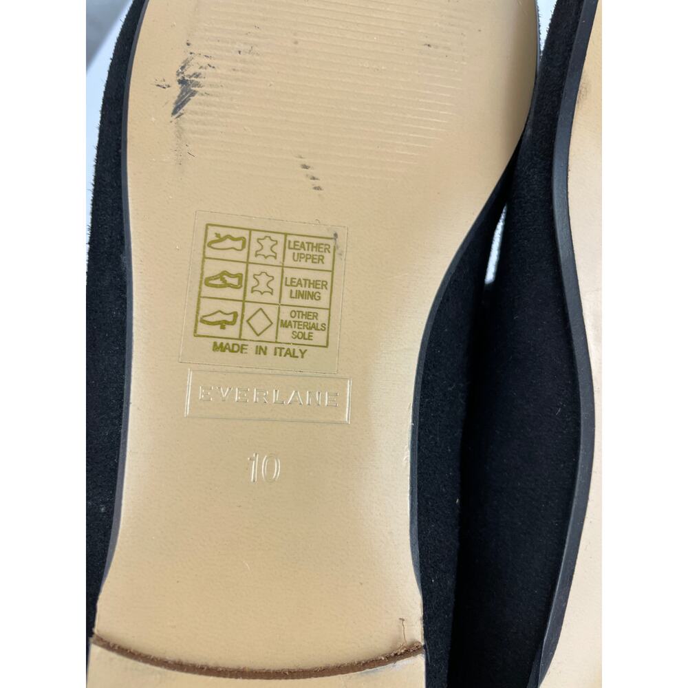 Everlane Italian Leather Day Loafer in BLACK SUEDE Sz10 Slip-on Flat - Picture 8 of 9
